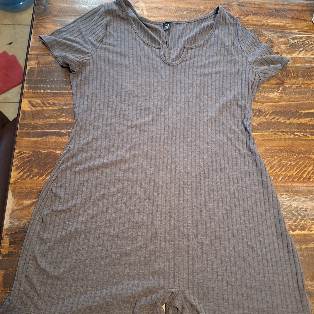 SHEIN Charcoal Ribbed Jumpsuit